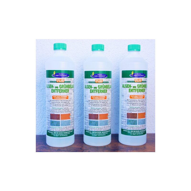 Aqua*Clean Algen- und Grünbelag Entferner, 3x 1 Liter