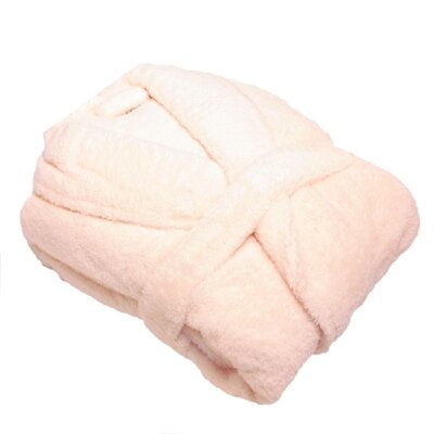 Microfaser Bademantel in Teddy-Plüsch-Qualität mit Schalkragen, 1 Stück