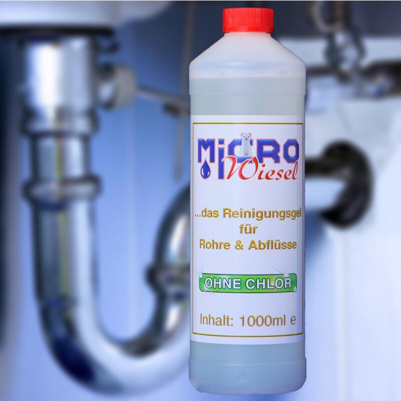 Microwiesel... das Reinigungsgel für Rohre & Abflüsse, 1 Liter