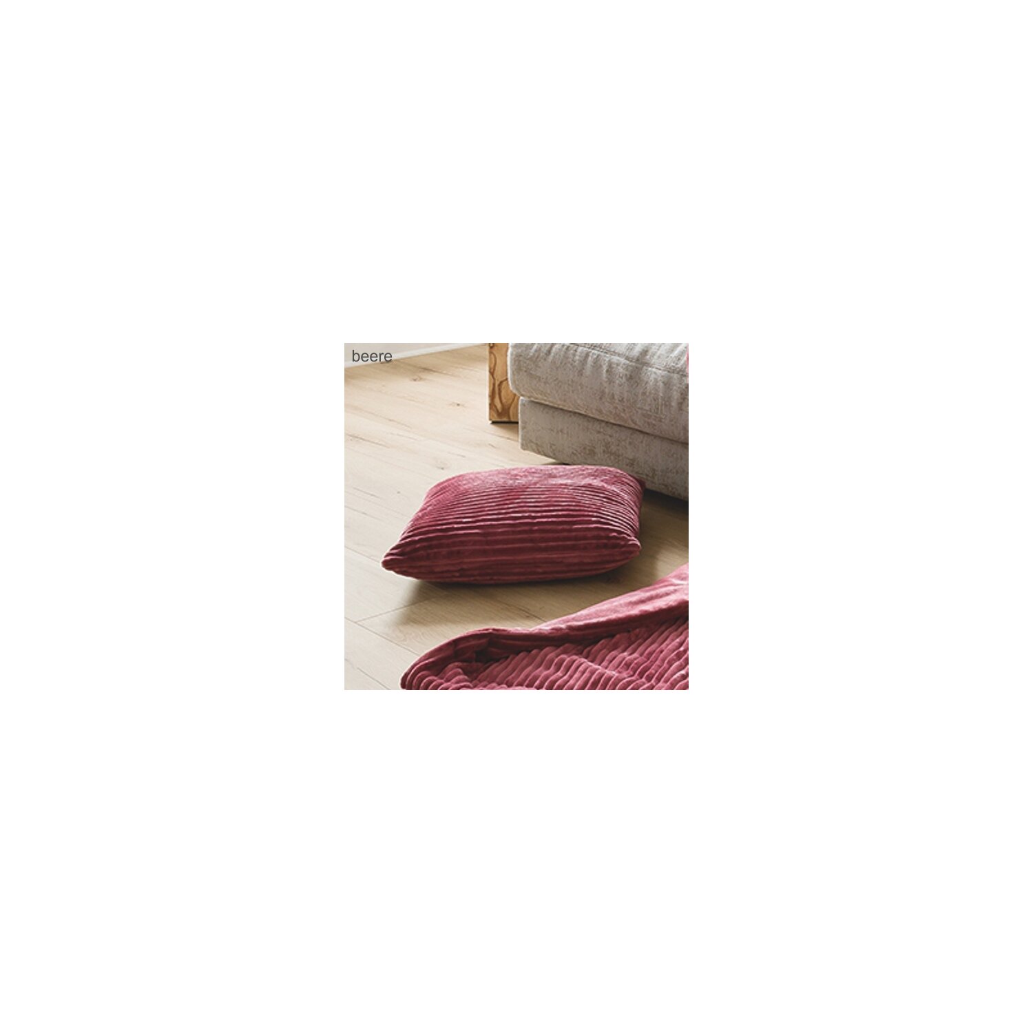 Microfaser Wohnkissen in Cord Optik, ca. 50x50 cm