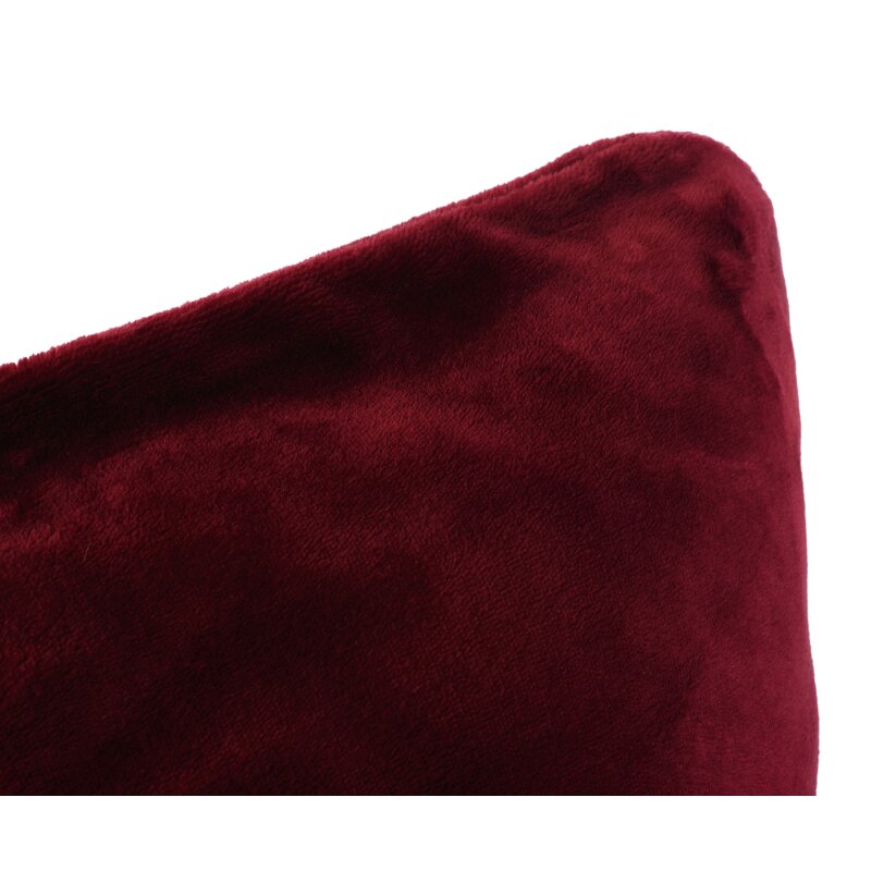 Microfaser Kissen in Premium Cashmere Feeling Qualität, ca. 50x50 cm bordeaux