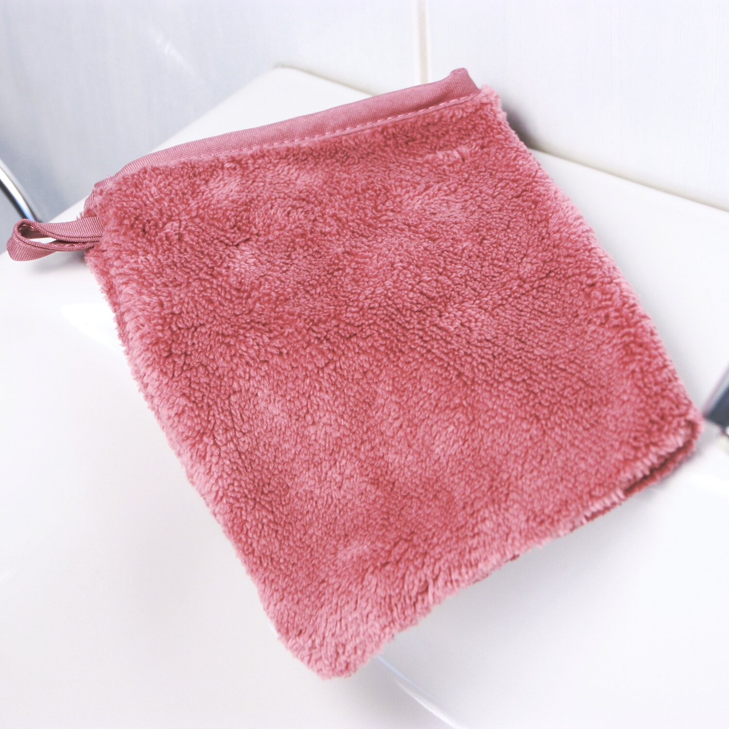 Microfaser Waschhandschuh in Teddy-Plüsch-Qualität, 1 Stück