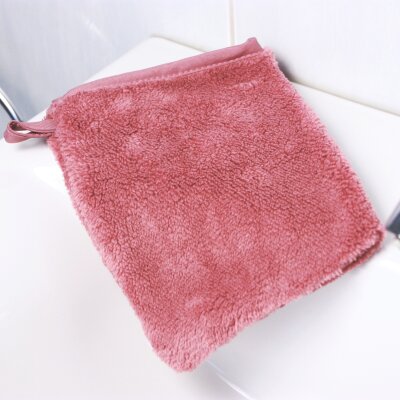 Microfaser Waschhandschuh in Teddy-Plüsch-Qualität, 1 Stück