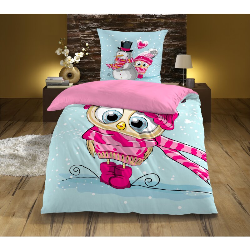 Microfaser Fleece Bettwäsche, 2-teilig (ca. 80x80 cm + 135x200 cm), verschiedene Farben