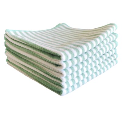 Microfaser Spültuch "Streifenhörnchen", 6er Set terra