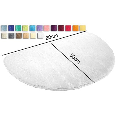 Microfaser Badmatte halbrund, ca. 50x80 cm