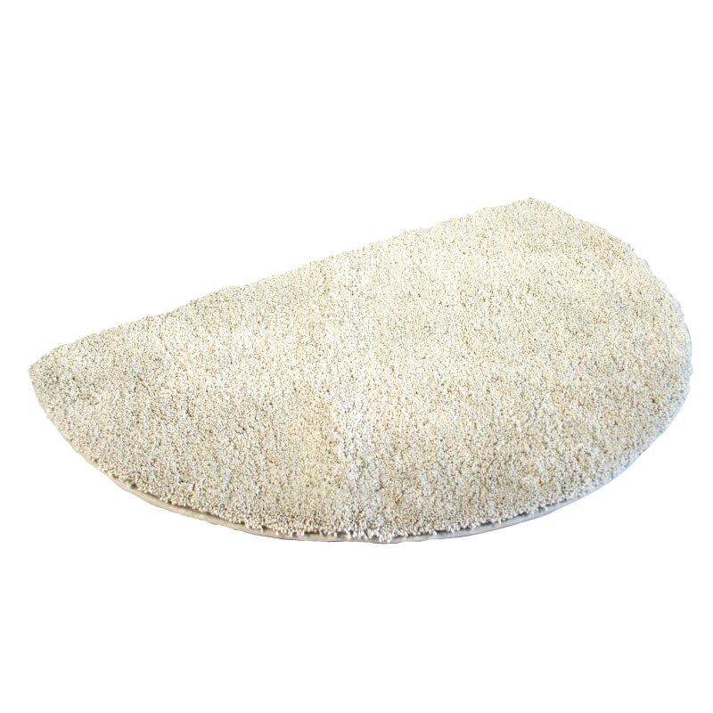 Microfaser Badmatte halbrund, ca. 50x80 cm silber