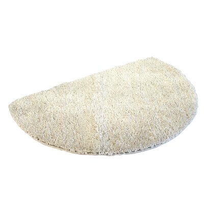 Microfaser Badmatte halbrund, ca. 50x80 cm silber