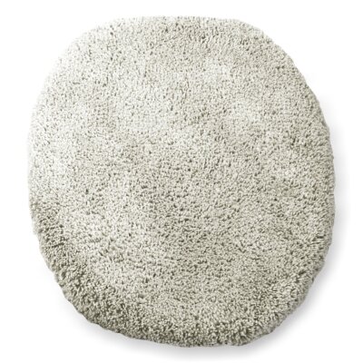 Microfaser WC Deckel Bezug, ca. 47x50 cm silber