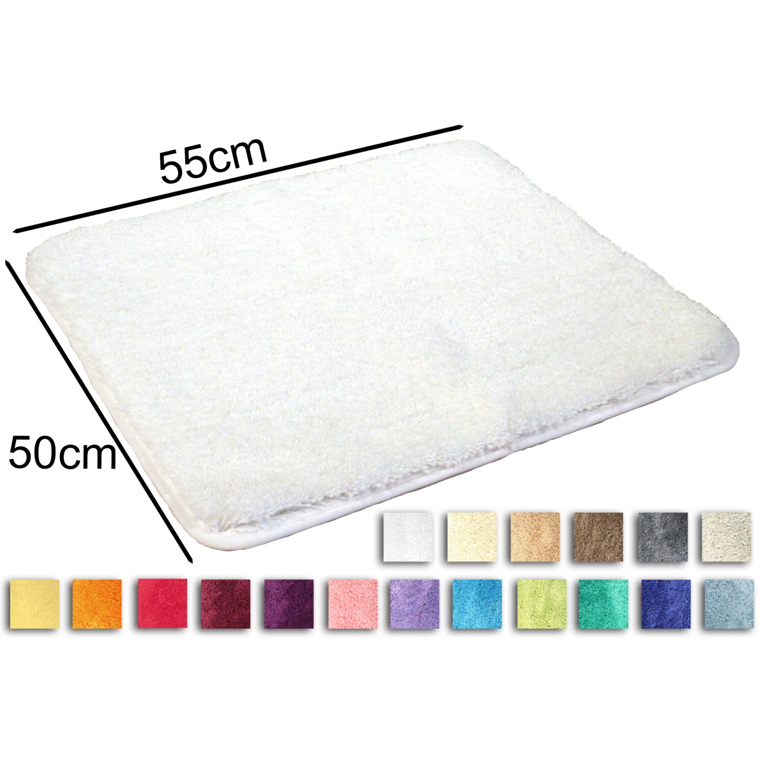 Microfaser WC Vorlage für Hänge- WC, ohne Ausschnitt, ca. 50x55 cm