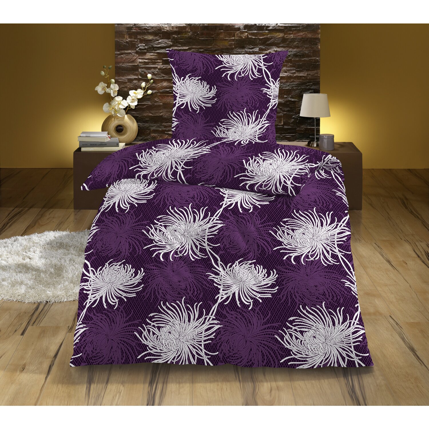 Bettwäsche in Baumwolle Satin, ca. 80x80+135x200 cm, verschiedene Modelle
