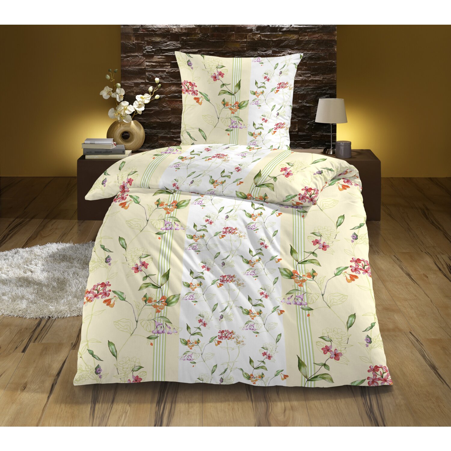 Bettwäsche in Baumwolle Satin, ca. 80x80+135x200 cm, verschiedene Modelle