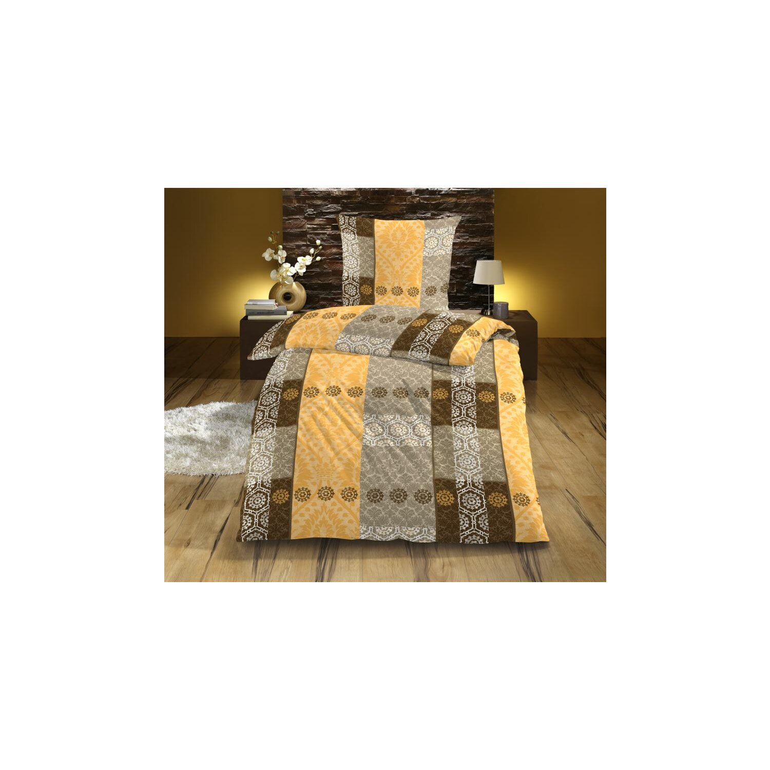 Bettwäsche in Baumwolle Satin, ca. 80x80+135x200 cm, verschiedene Modelle
