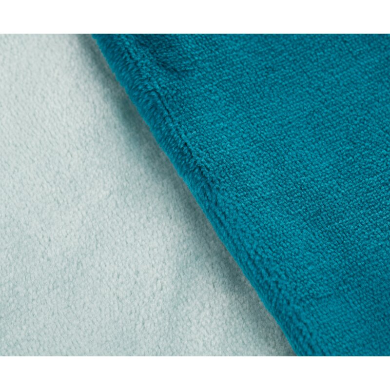 Microfaser Superflausch Wende- Bettwäsche mit Cashmere-Feeling 2-teilig (ca. 80x80 cm + 135x200 cm) aqua/petrol