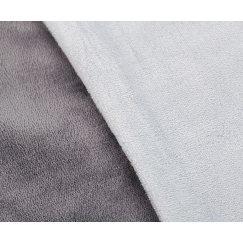 Microfaser Superflausch Wende- Bettwäsche mit Cashmere-Feeling 2-teilig (ca. 80x80 cm + 135x200 cm) anthrazit/silber