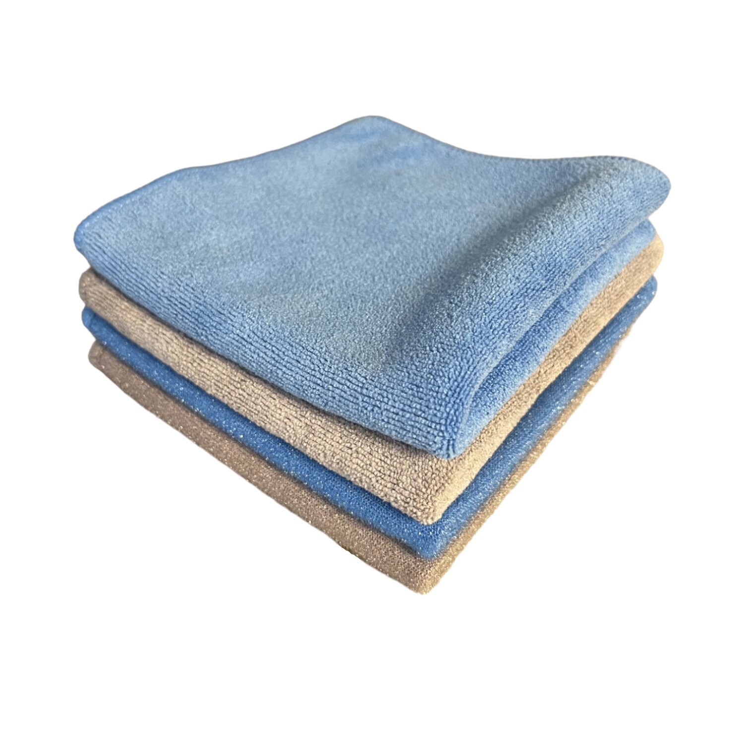 Reinwelt Microfaser Spezialtuch, ca. 30x30 cm, mit Schrubb- & Premiumseite, 4er Set Farbmix
