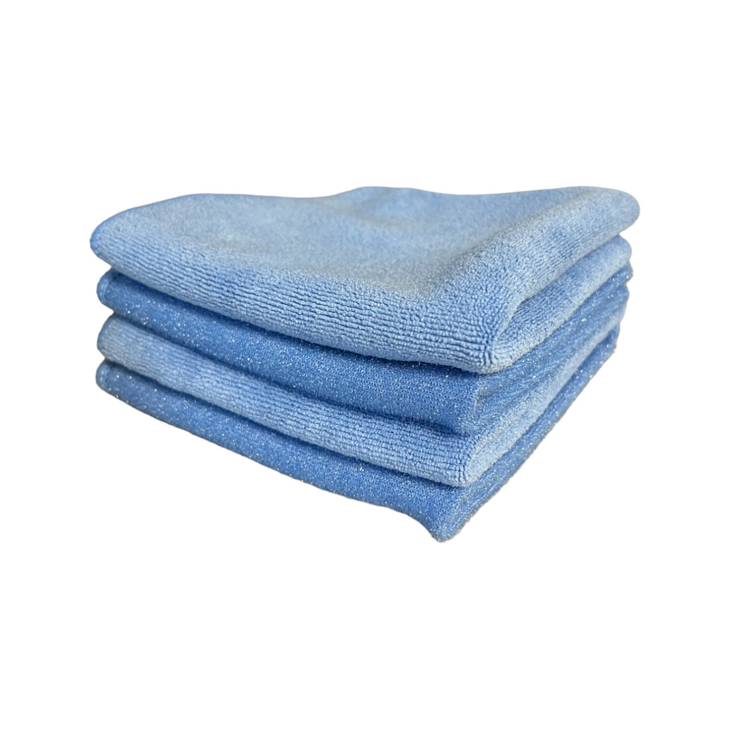 Reinwelt Microfaser Spezialtuch, ca. 30x30 cm, mit Schrubb- & Premiumseite, 4er Set blau