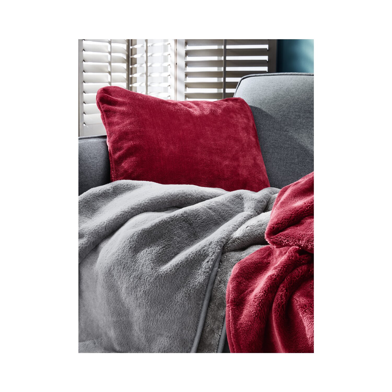 Microfaser Luxus Wendewohndecke Merino, verschiedene Größen und Farben