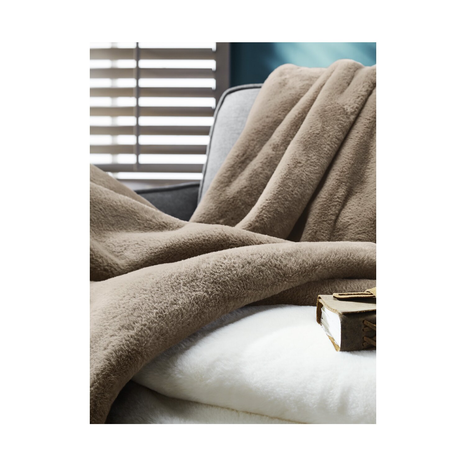 Microfaser Luxus Wendewohndecke Merino, verschiedene Größen und Farben