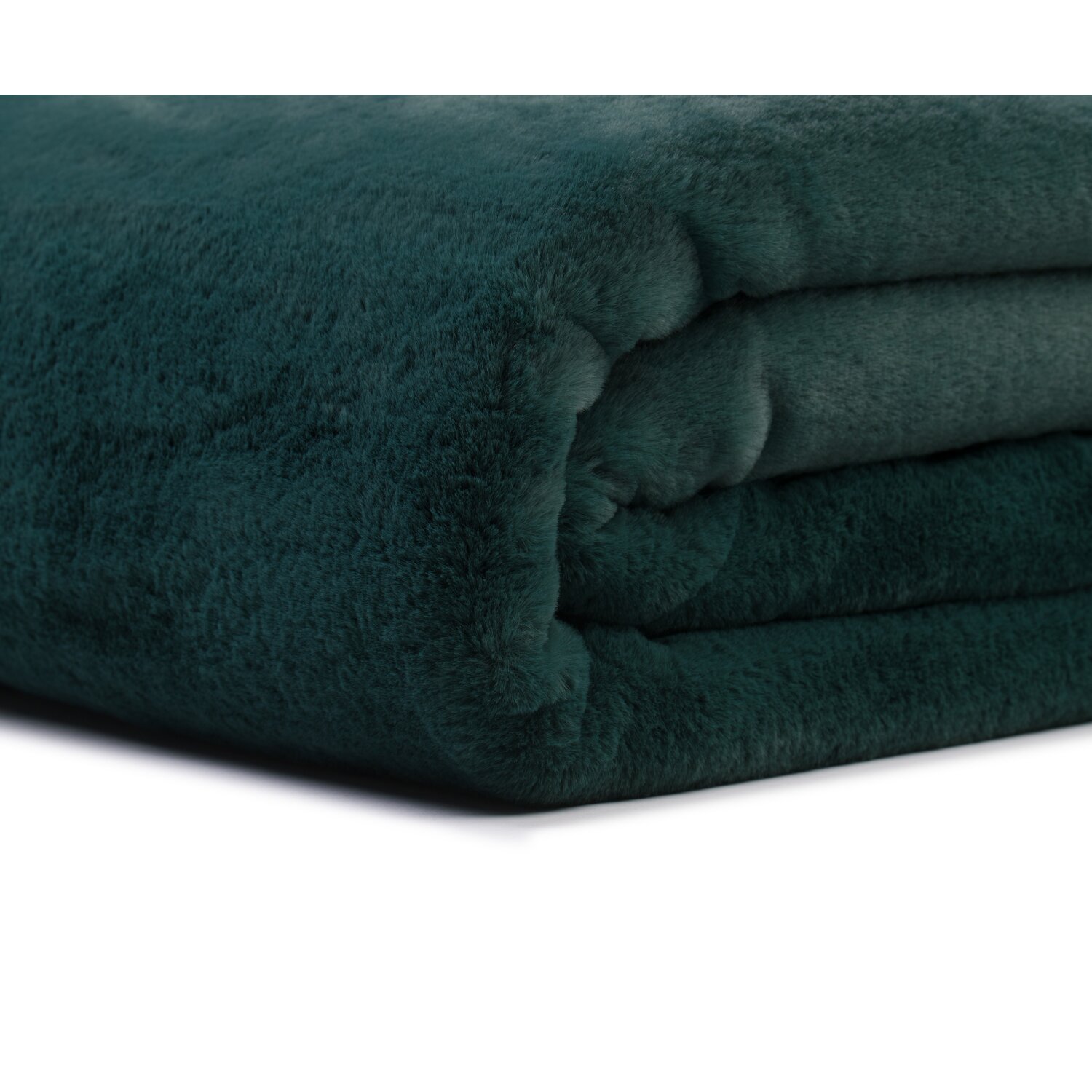 Microfaser Luxus Wendewohndecke Merino, verschiedene Größen und Farben ca. 150x200 cm-dunkelgrün