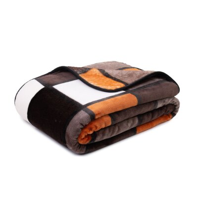 Microfaser Wohndecke mit Premium Cashmere Feeling im Karolook, ca. 150x200 cm