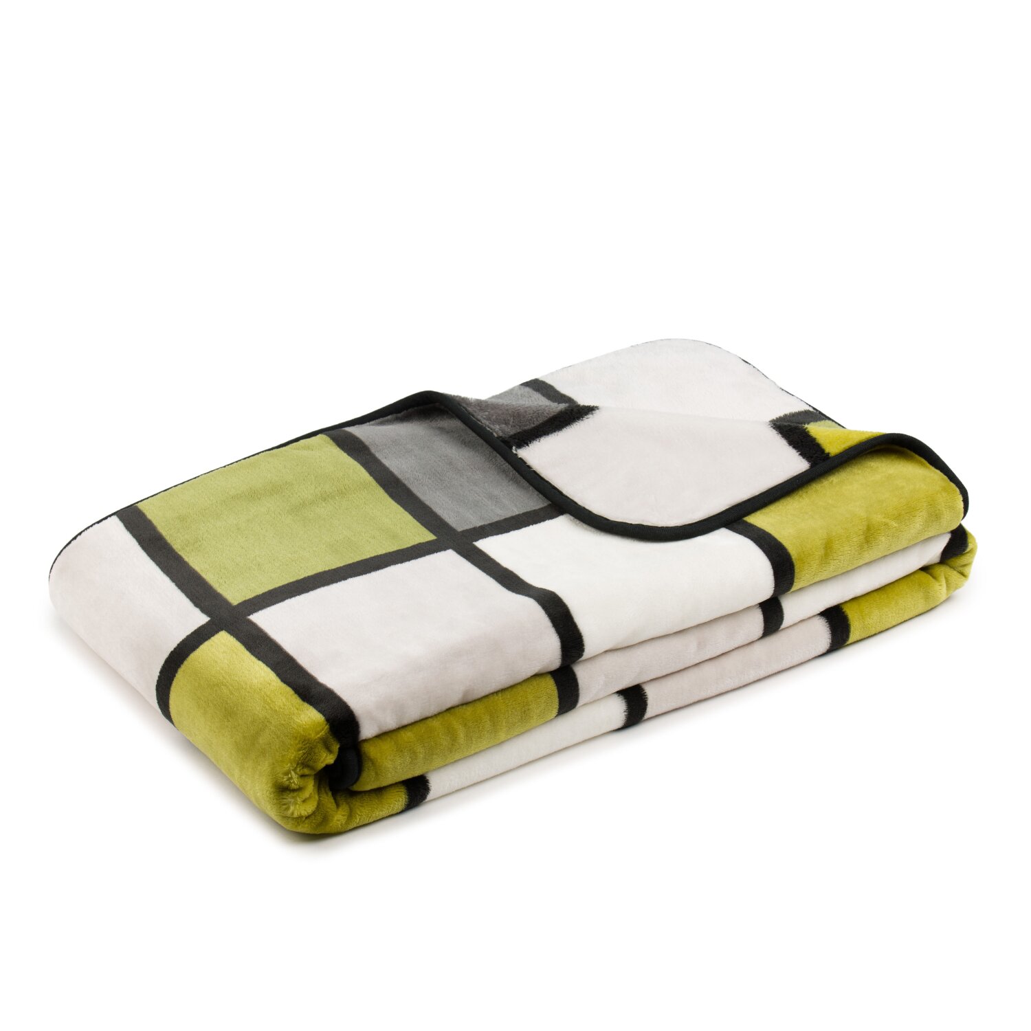 Microfaser Wohndecke mit Premium Cashmere Feeling im Karolook, ca. 150x200 cm taupe-creme-schoko