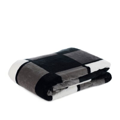 Microfaser Wohndecke mit Premium Cashmere Feeling im Karolook, ca. 150x200 cm taupe-creme-schoko
