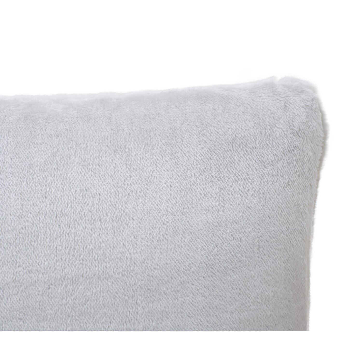 Microfaser Luxus Wohnkissen Merino, ca. 50x50 cm silber