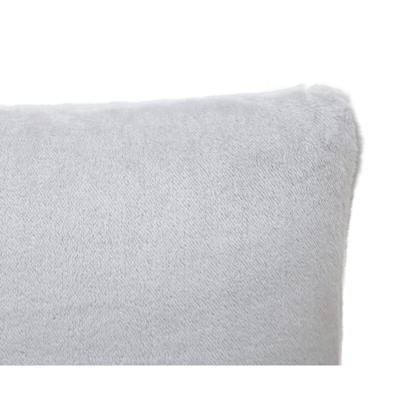 Microfaser Luxus Wohnkissen Merino, ca. 50x50 cm silber