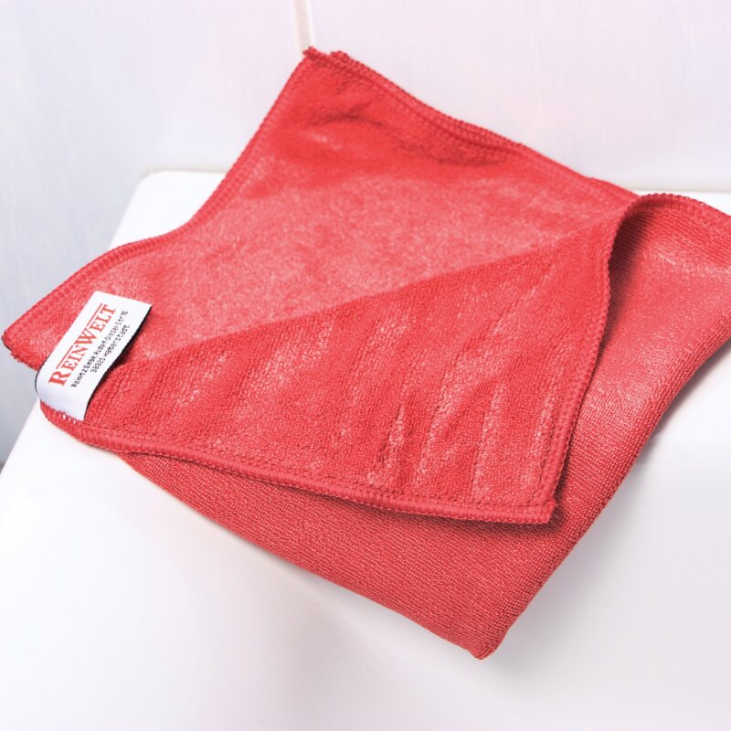 Reinwelt Microfaser Reinigungstuch, 10 Stück, Premiumqualität, ca. 40x40 cm bordeaux