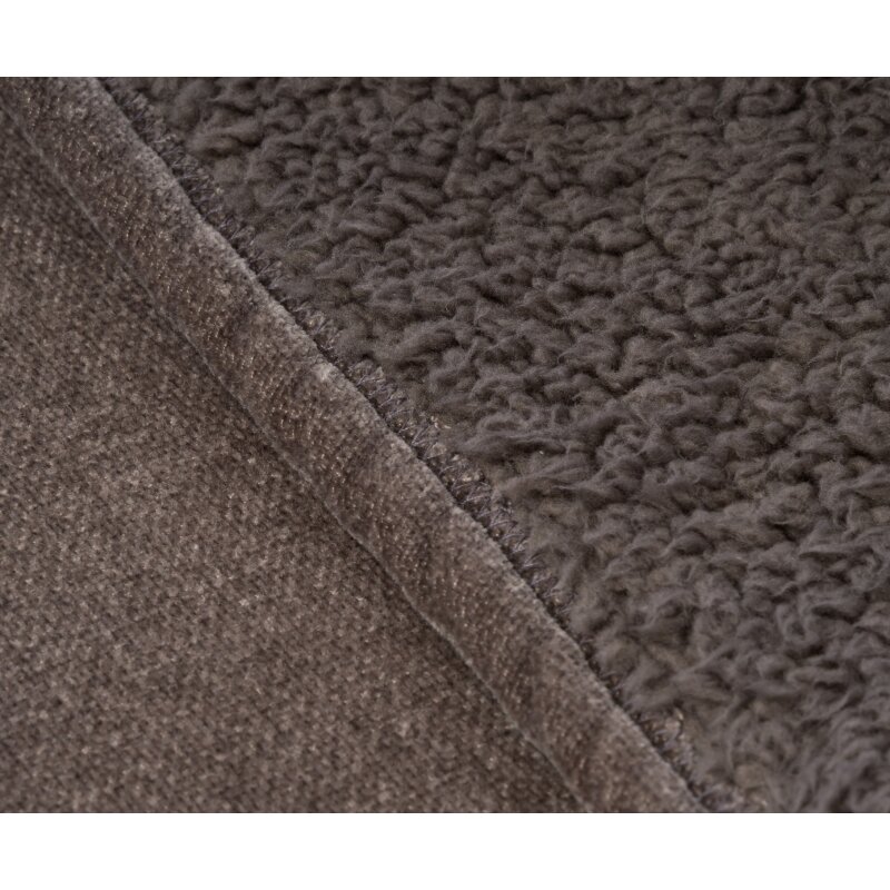 Microfaser Chenille Wendewohndecke, ca. 150x200 cm, 1 Stück anthrazit