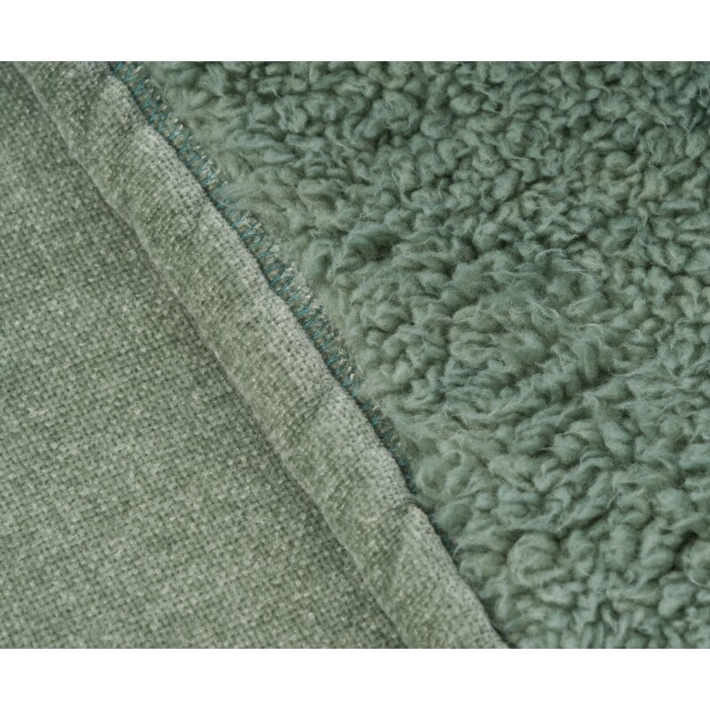 Microfaser Chenille Wendewohndecke, ca. 150x200 cm, 1 Stück wollweiß