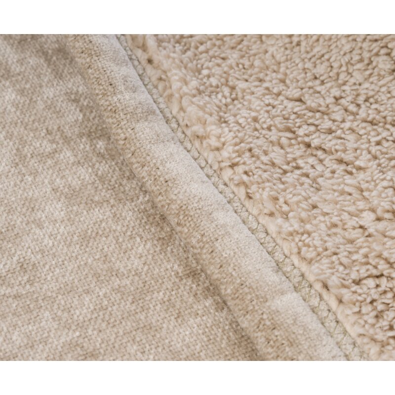 Microfaser Chenille Wendewohndecke, ca. 150x200 cm, 1 Stück wollweiß