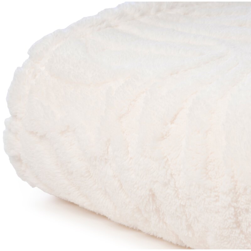 Microfaser Jacquard Wohndecke, ca. 150x200 cm, 1 Stück silber