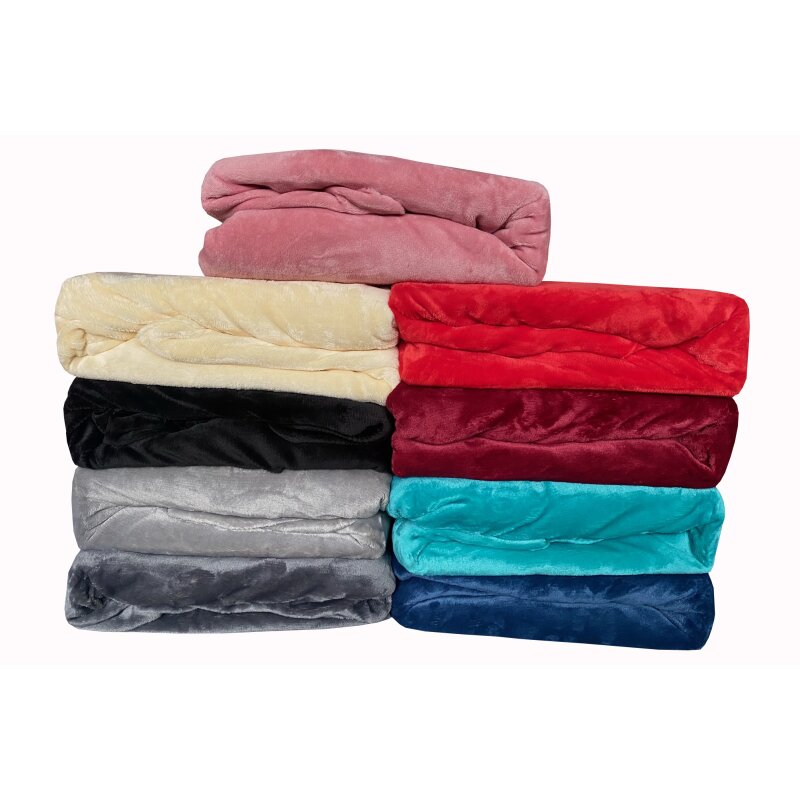 Microfaser Plüsch Spanner in verschiedenen Farben und Größen 140-160x200 cm bordeaux