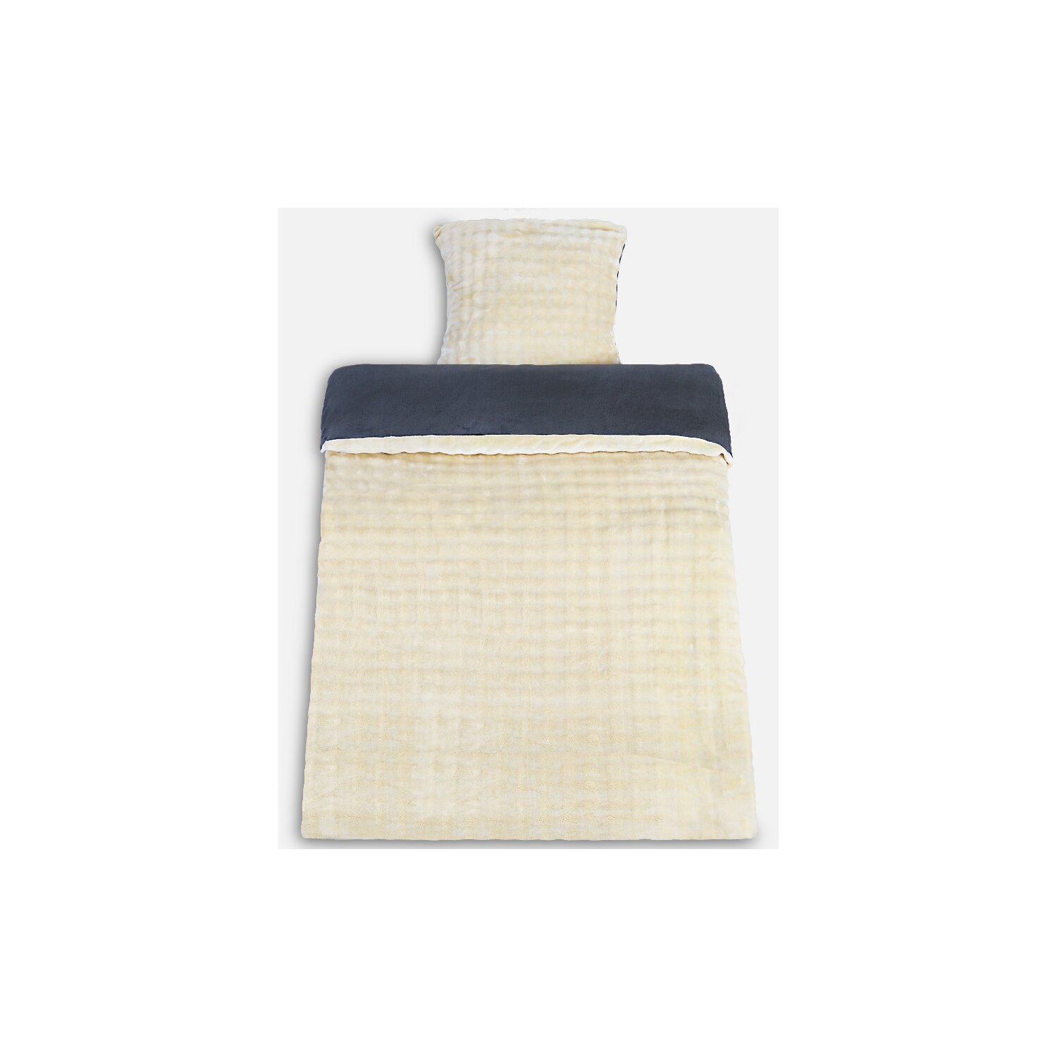 Microfaser Winterbettwäsche Cashmere Touch Karo Optik 2-teilig (ca. 80x80 cm + 135x200 cm)