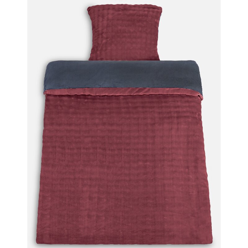 Microfaser Winterbettwäsche Cashmere Touch Karo Optik 2-teilig (ca. 80x80 cm + 135x200 cm)