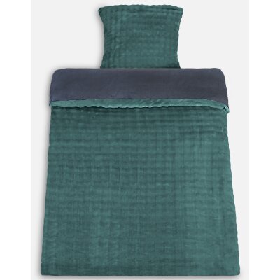 Microfaser Winterbettwäsche Cashmere Touch Karo Optik 2-teilig (ca. 80x80 cm + 135x200 cm) bordeaux/anthrazit