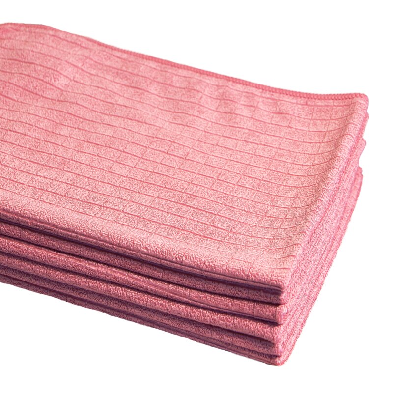 Reinwelt Microfaser Geschirrtuch, 6er Set altrosa-terra-petrol MIX