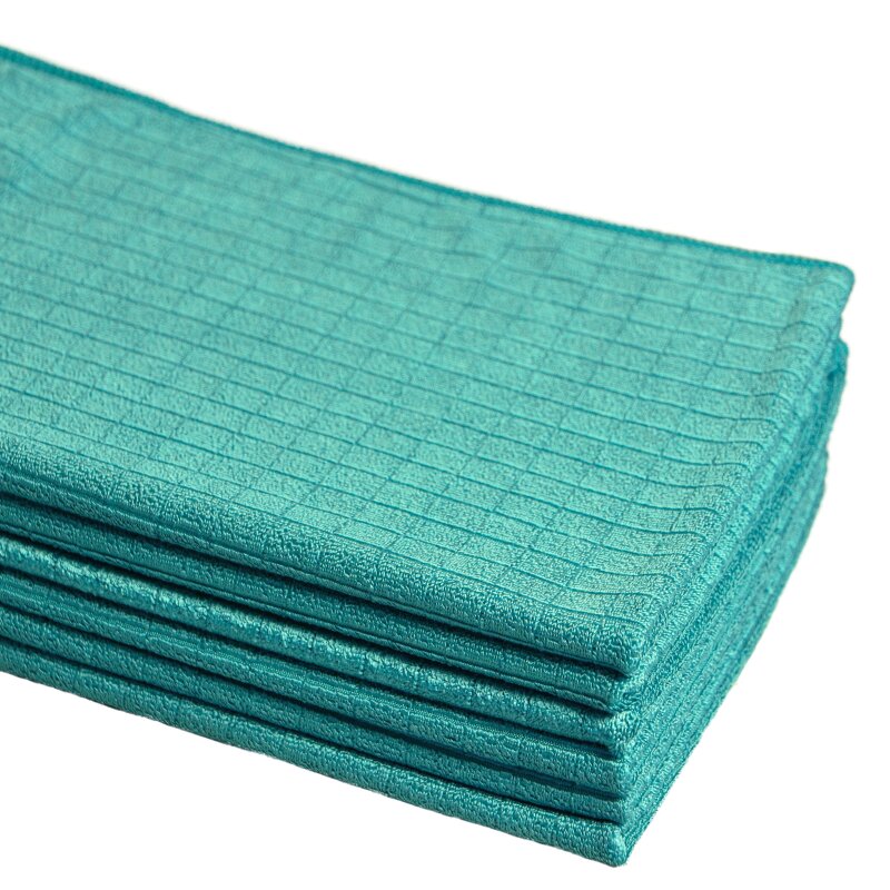 Reinwelt Microfaser Geschirrtuch, 6er Set altrosa-terra-petrol MIX