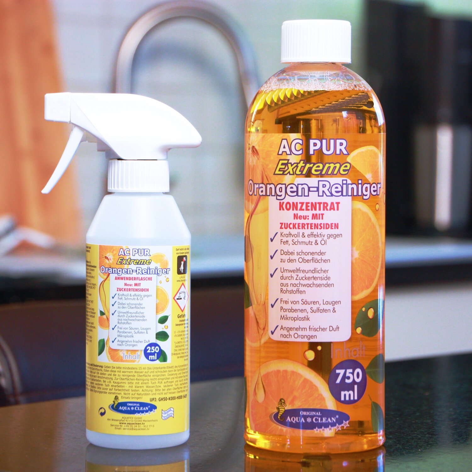 Aqua*Clean AC PUR Extreme Orangen-Reiniger, 750ml Konzentrat