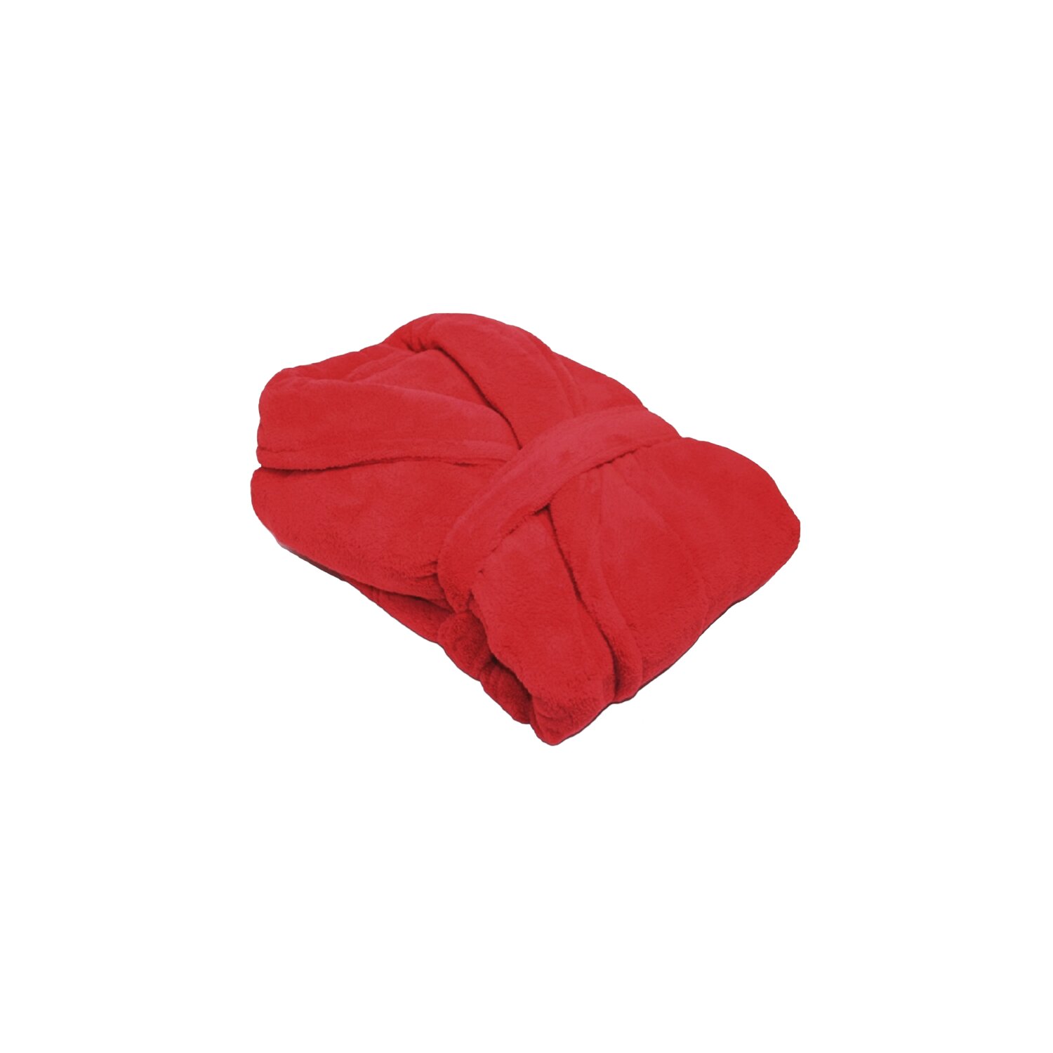 Microfaser Bademantel in Teddy-Plüsch-Qualität mit Schalkragen, 1 Stück S-weinrot
